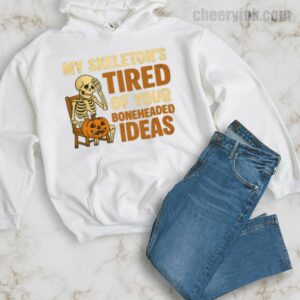 Hoodie Skeleton S Tired 34