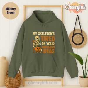 Hoodie Skeleton S Tired Military