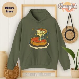 Hoodie Thick Deep Dish Pizza Military