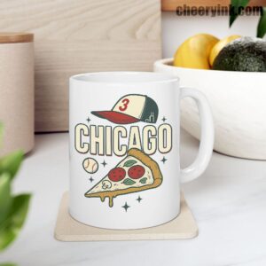 Chicago Pizza and Baseball Mug