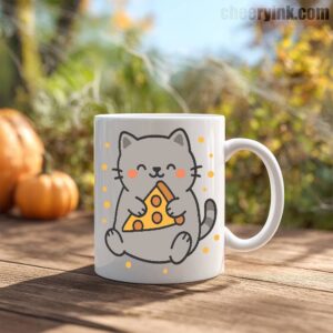 Mug Cute Cat Pizza 4