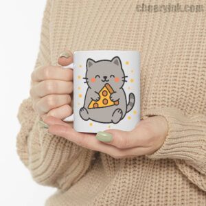 Mug Cute Cat Pizza 6