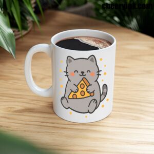 Mug Cute Cat Pizza 8