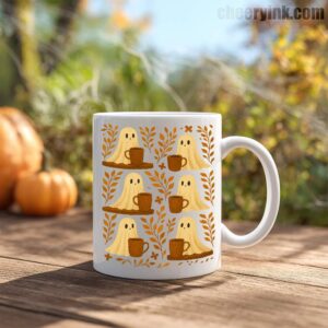 Mug Cute Ghosts Coffee 4