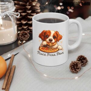 Mug Cute Spaniel Dog Eating Pizza 12