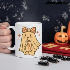 Mug Diet Coke Halloween Ghost Bow 1 Mug