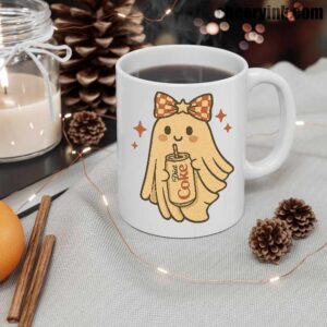 Mug Diet Coke Halloween Ghost Bow 12
