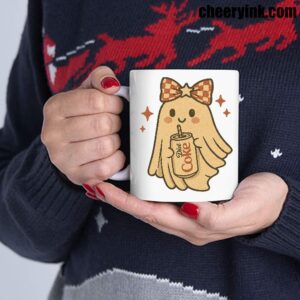 Mug Diet Coke Halloween Ghost Bow 5