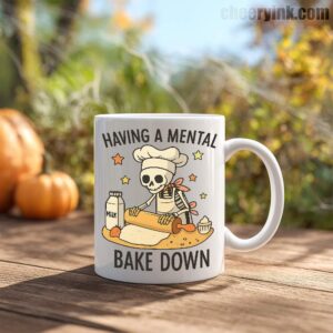 Mental Bake Down Skeleton Mug