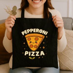 Mug Pepperoni Pizza 3 Black Tote