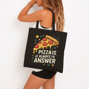 Mug Pizza Is Always The Answer 14 Black Tote