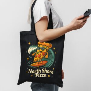 Mug Surfing Pizza 1 Black