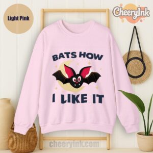 Sweathirs Bats How I Like It Light Pink
