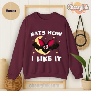 Sweathirs Bats How I Like It Maroon