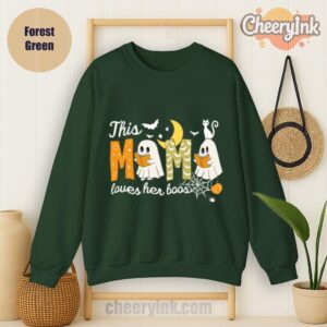 Sweathirs Happy Halloween Mama Boo Forest