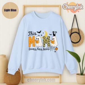 Sweathirs Happy Halloween Mama Boo Light
