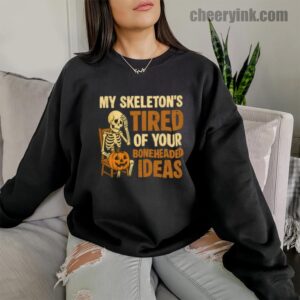 Sweathirs Skeleton S Tired 10