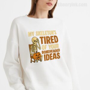 Sweathirs Skeleton S Tired 18