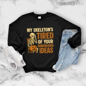 Sweathirs Skeleton S Tired 7