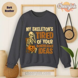 Sweathirs Skeleton S Tired Dark