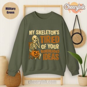 Sweathirs Skeleton S Tired Military