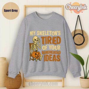 Sweathirs Skeleton S Tired Sport