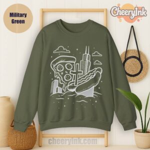 Sweatshirt Chicago Icons Military Green