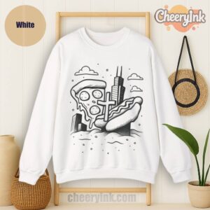 Sweatshirt Chicago Icons White