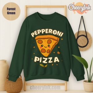 Sweatshirt Pepperoni Pizza Forest