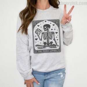 Sweatshirt Skeleton Pizza Lover 2