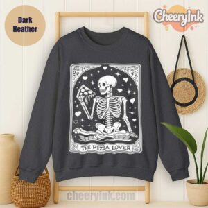 Sweatshirt Skeleton Pizza Lover Dark