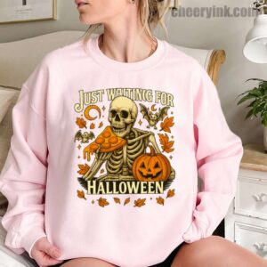Sweatshirt Skeleton Pizza Lover Halloween 11