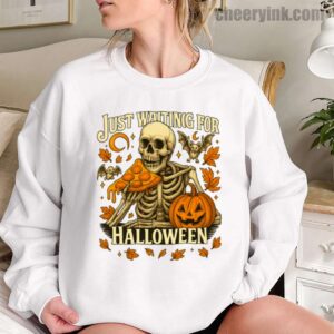 Sweatshirt Skeleton Pizza Lover Halloween 12