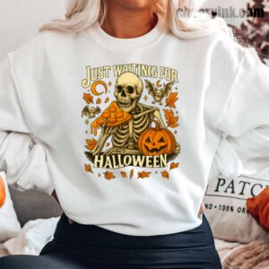 Sweatshirt Skeleton Pizza Lover Halloween 13