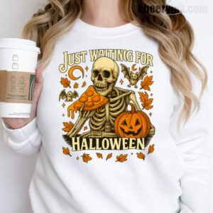 Sweatshirt Skeleton Pizza Lover Halloween 17