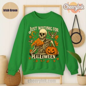 Sweatshirt Skeleton Pizza Lover Halloween Irish