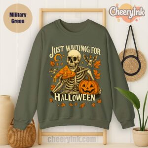 Sweatshirt Skeleton Pizza Lover Halloween Military
