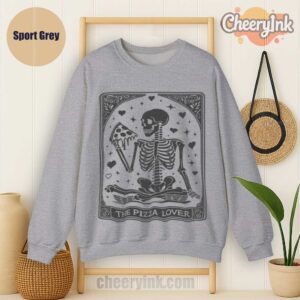 Sweatshirt Skeleton Pizza Lover Sport