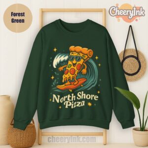Sweatshirt Surfing Pizza Forest