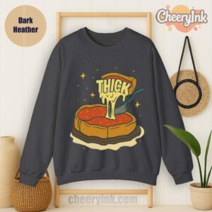 Sweatshirt Thick Deep Dish Pizza Dark