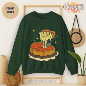Sweatshirt Thick Deep Dish Pizza Forest