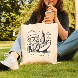 Tote Chicago Icons 10 Natural Tote