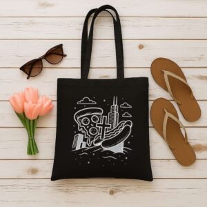 Tote Chicago Icons 12 Black Tote