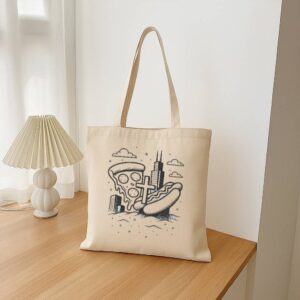 Tote Chicago Icons 16 Natural Tote