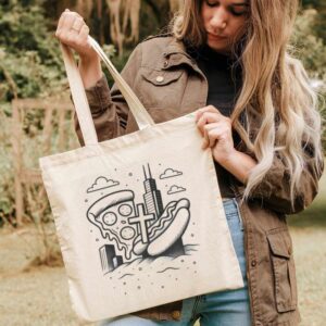 Tote Chicago Icons 3 Natural Tote