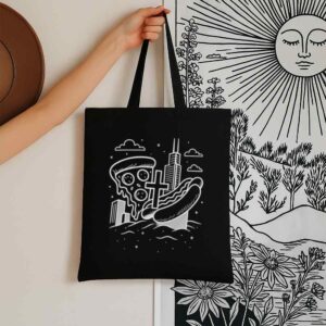 Tote Chicago Icons 6 Black Tote