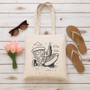 Tote Chicago Icons 6 Natural Tote