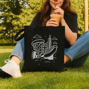 Tote Chicago Icons 8 Black Tote