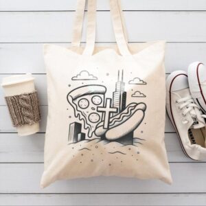 Tote Chicago Icons 9 Natural Tote