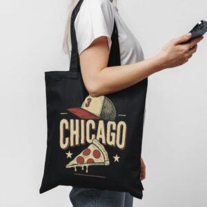 Tote Chicago Pizza Baseball 1 Black